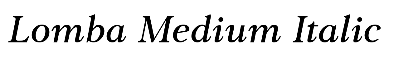Lomba Medium Italic